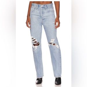 Straight Leg Light-wash Agolde High-rise Jeans